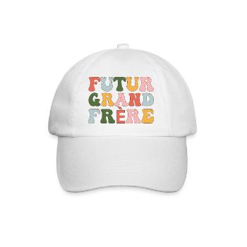 Futur grand frère - annonce futur grand frère - Casquette classique - blanc/blanc - Devant