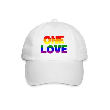 ONE LOVE LGBTQ Gay Lesbienne - Casquette classique - blanc/blanc - Devant