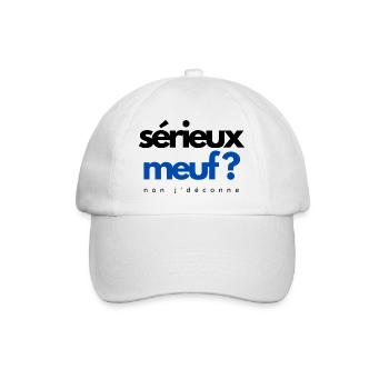 Serious girl? no I'm kidding - Baseball Cap - white/white - Front
