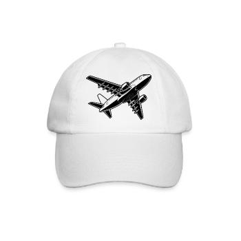Airplane Pilot Aerodrome Flight Sports - Baseball Cap - white/white - Front