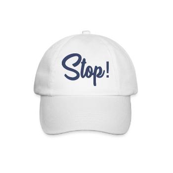 STOP. PANNEAU. PAPA. MOTO. DRÔLE. VOITURE - Casquette classique - blanc/blanc - Devant