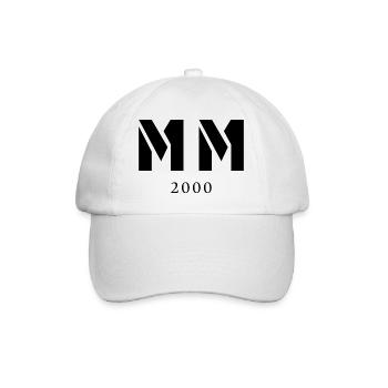 Römische Zahl Geburtsjahr Made in 2000 - Baseballkappe - Weiß/Weiß - Vorne