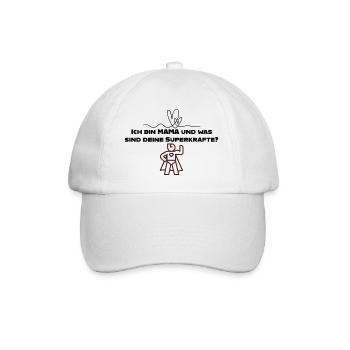 Je suis une maman et quel est votre superpouvoir ? - Casquette classique - blanc/blanc - Devant