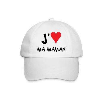 J'aime ma maman - Fête des Mères - Casquette classique - blanc/blanc - Devant