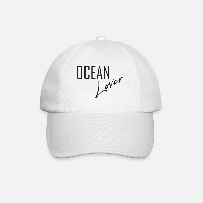 Ocean Lover - Baseballkappe - Weiß/Weiß