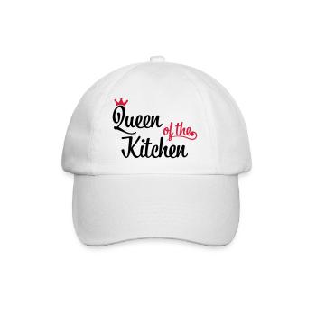 Lustige Weihnachtsgeschenke für Frauen die kochen - Baseballkappe - Weiß/Weiß - Vorne