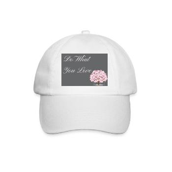 Do What You Love dark grey with pink text - Baseball Cap - white/white - Front
