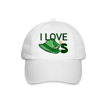 Ich liebe Hüte - Baseballkappe - Weiß/Weiß - Vorne
