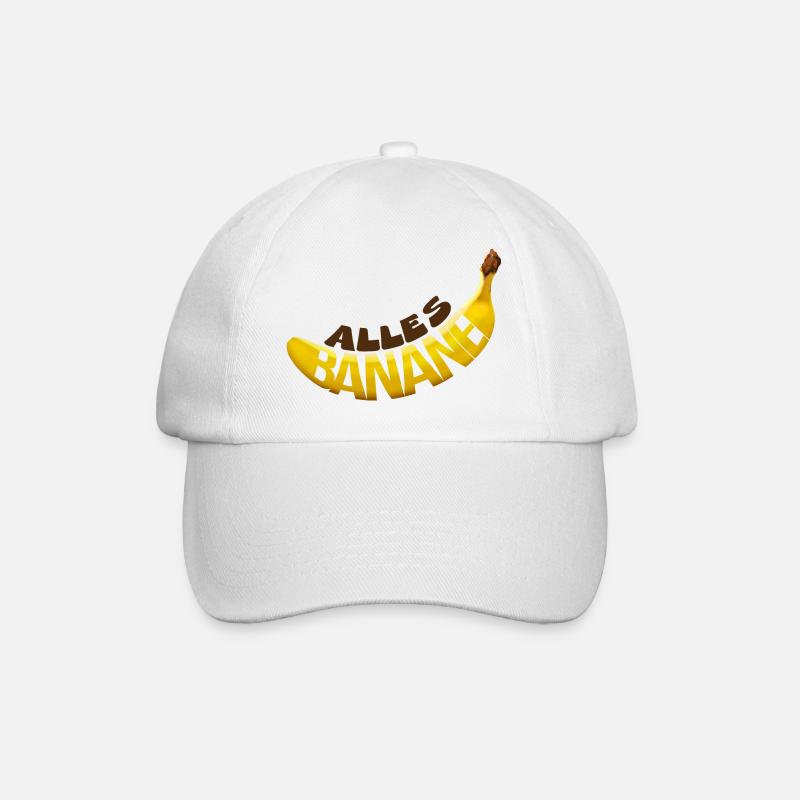 Alles Banane - Baseballkappe - Weiß/Weiß