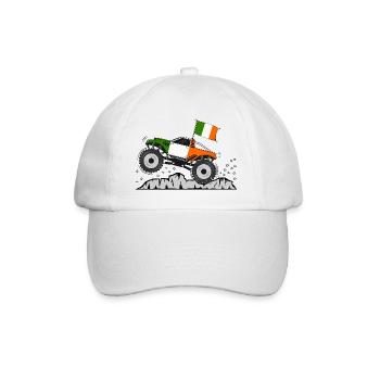 Monstertruck Irland Flagge - Baseballkappe - Weiß/Weiß - Vorne