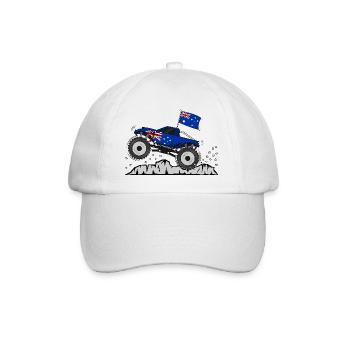 Monstertruck Australien Flagge - Baseballkappe - Weiß/Weiß - Vorne