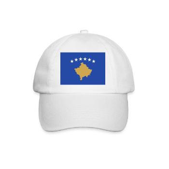 Kosovo - Baseball Cap - white/white - Front