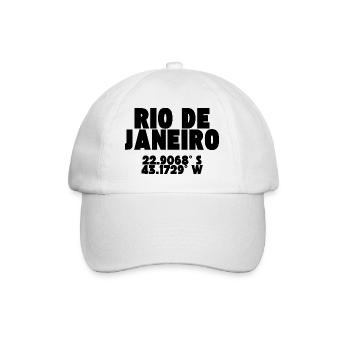 Rio de Janeiro - Design with coordinates - Baseball Cap - white/white - Front