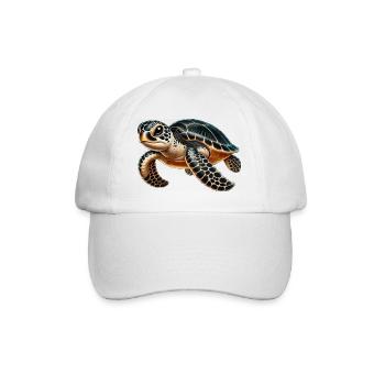 Tortue verte grande - Casquette classique - blanc/blanc - Devant