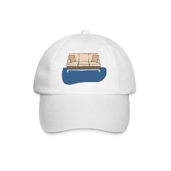 Sofa, colorful artwork - Baseball Cap - white/white - Front