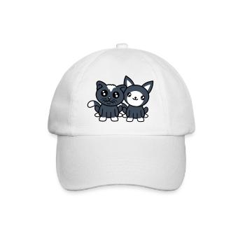 2 chats amis équipe équipage deux chatons de compagnie - Casquette classique - blanc/blanc - Devant