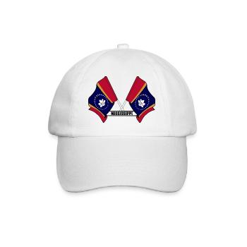 Deux drapeaux texte MISSISSIPPI - Casquette classique - blanc/blanc - Devant