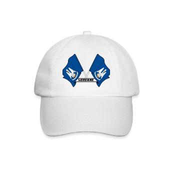 Deux drapeaux texte LOUSIANE - Casquette classique - blanc/blanc - Devant