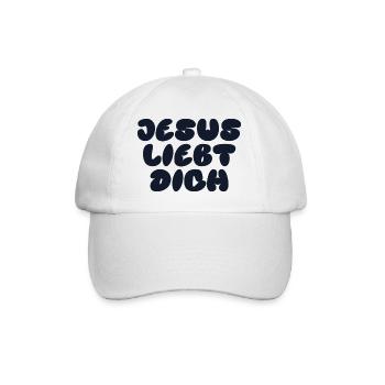 JESUS LIEBT DICH - Baseballkappe - Weiß/Weiß - Vorne