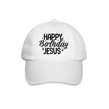 Happy Birthday Jesus - Baseball Cap - white/white - Front