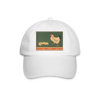 Chicken Family - Family First Design - Baseball Cap - white/white - Front