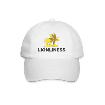 LIONLINESS - Nur Löwe Außenseiterkunst - Baseballkappe - Weiß/Weiß - Vorne