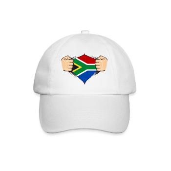South Africa Flag Design - Baseball Cap - white/white - Front