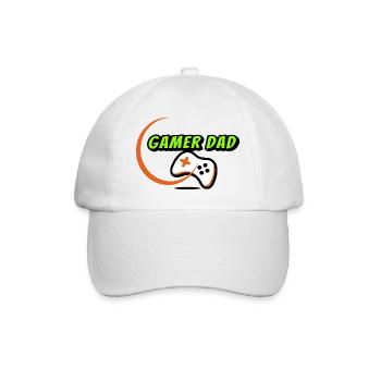 Gamer Dad - Baseball Cap - white/white - Front