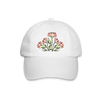 Blumen - Baseballkappe - Weiß/Weiß - Vorne