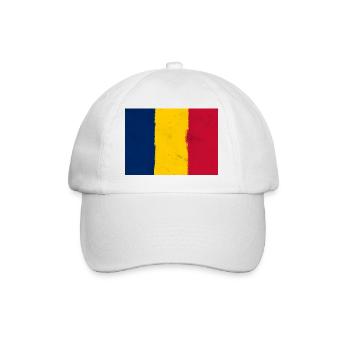 Flag of Chad - Baseball Cap - white/white - Front
