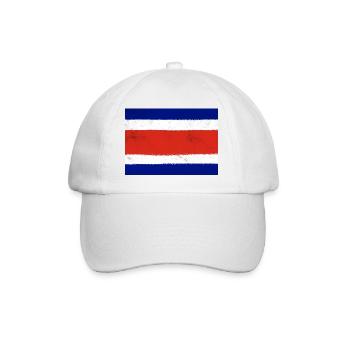 Flag of Costa Rica - Baseball Cap - white/white - Front