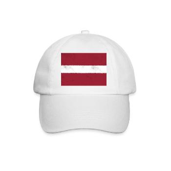 Flag of Latvia - Baseball Cap - white/white - Front