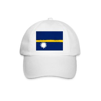 Flagge von Nauru - Baseballkappe - Weiß/Weiß - Vorne