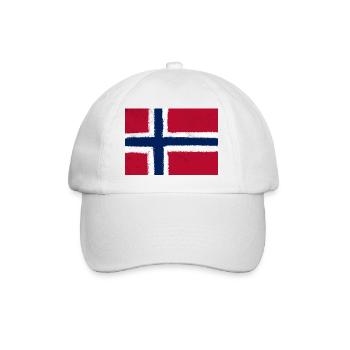 Flag of Norway - Baseball Cap - white/white - Front
