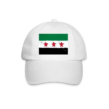 Flag of Syria - Baseball Cap - white/white - Front