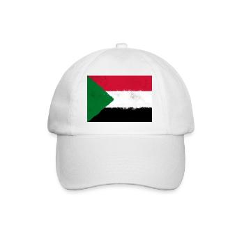 Flag of Sudan - Baseball Cap - white/white - Front