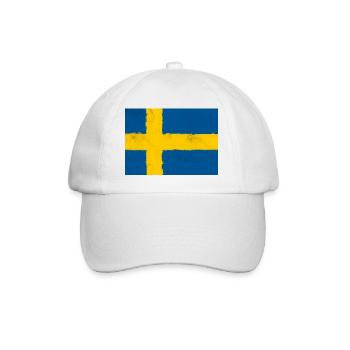 Drapeau de la Suède - Casquette classique - blanc/blanc - Devant