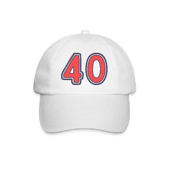 40. 40 YEARS. 40th ANNIVERSARY. 40 YEARS ANNIVERSARY. - Baseball Cap - white/white - Front