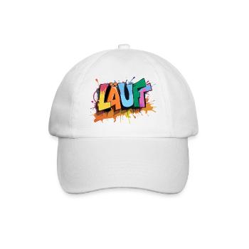 Läuft Statement Läufer Graffiti Lustige Sprüche - Baseballkappe - Weiß/Weiß - Vorne