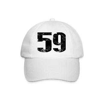 59 Zahl Trikot - Baseballkappe - Weiß/Weiß - Vorne