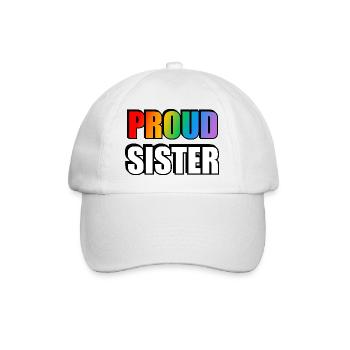 Proud Sister Pride Rainbow LGBT Ally - Baseball Cap - white/white - Front