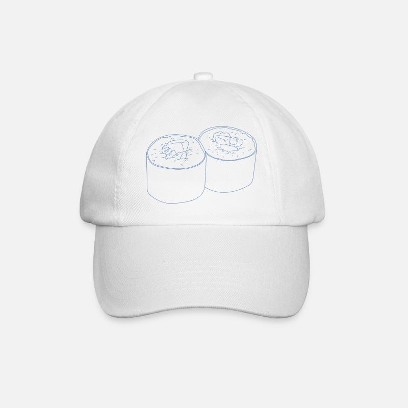 Sushi-Design - Baseballkappe - Weiß/Weiß