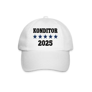 2025 Konditor Beruf Konditorei Job Arbeit Lehre - Baseballkappe - Weiß/Weiß - Vorne