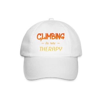 Klettern ist meine Therapie - Baseballkappe - Weiß/Weiß - Vorne