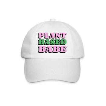 Plant Based Babe - Baseballkappe - Weiß/Weiß - Vorne