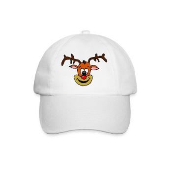 Rodolphe le renne joyeux - Casquette classique - blanc/blanc - Devant