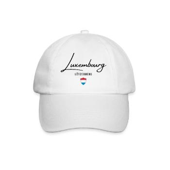 Elegant design Luxembourg, Luxembourg pride - Baseball Cap - white/white - Front
