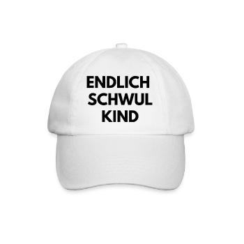 Finally Gay Kid - Baseball Cap - white/white - Front