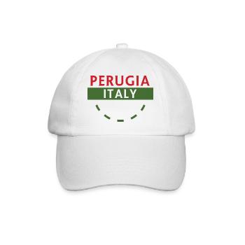 Badge de voyage Perugia Italia - Casquette classique - blanc/blanc - Devant