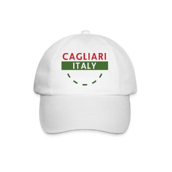 Cagliari Italy Emblem Graphics - Baseball Cap - white/white - Front